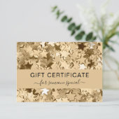 Modern Gold Stars Zakelijk Cadeaubon (Staand voorkant)