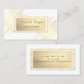 Modern Gold Stripes, Gold Lijst Jewelry Designer Visitekaartje (Voorkant / Achterkant)