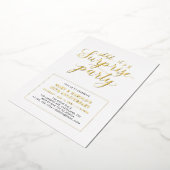 Modern Gold Surprise Jubileum Folie Uitnodiging (Gedraaid)