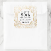 Modern Gold Swirl partij gunst sticker (Tas)