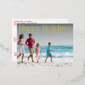 MODERN GOLD TEKST PRETTIGE FEESTDAGEN Foto (Voorkant / Achterkant)