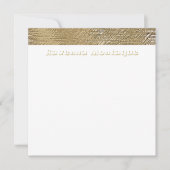 Modern Gold Texture Lined Personalized Name Notitiekaartje (Voorkant)