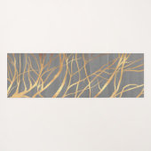 Modern Gold Tree Silhouette Minimaal grijs design Yogamat (Achterkant (horizontaal))