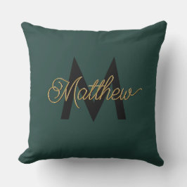 Modern Gold Typography Voeg naam en monogram Manne Kussen