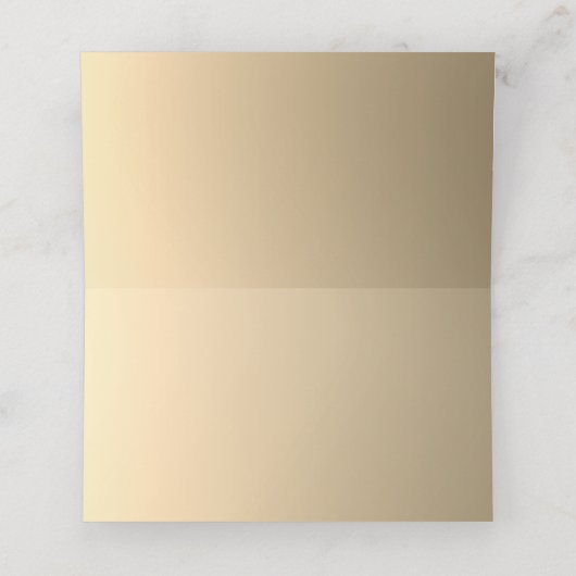 Modern Gold Wedding Place Card (Binnenkant ongevouwen)