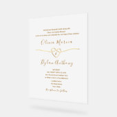 Modern Gold Wedding Uitnodiging Acryl Bord (Hoek)