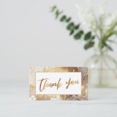 Modern Gold & White, bedankt Informatiekaartje (Staand voorkant)