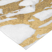 Modern Gold White Marble Stone Chic Pattern Korte Tafelloper (Hoek)