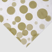 Modern Gold & White Polka Dot Bubbles Party Tissuepapier (Detail)