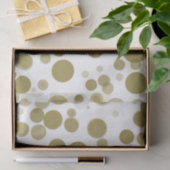 Modern Gold & White Polka Dot Bubbles Party Tissuepapier (Geschenk)