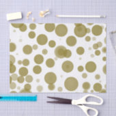 Modern Gold & White Polka Dot Bubbles Party Tissuepapier (Craft)