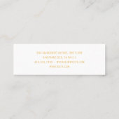 Modern Gold Yoga Instructor Professional Logo Mini Visitekaartje (Achterkant)