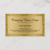 Modern Gold Zebra Stripes & Glitter Pattern Visitekaartje (Achterkant)