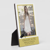 Modern Golden Afstuderen Afstuderen Foto Fotoplaat (Zijkant)