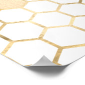 Modern Golden Bee Baby shower Welcome Poster (Hoek)