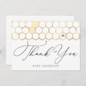 Modern Golden Bee Bedankt (Voorkant / Achterkant)