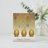 Modern Golden Easter Eggs Holiday Briefkaart (Staand voorkant)