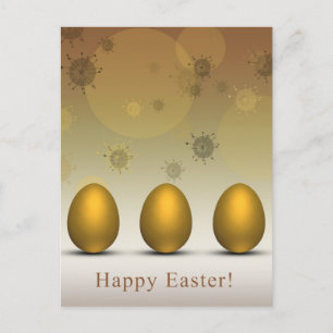 Modern Golden Easter Eggs Holiday Briefkaart