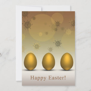 Modern Golden Easter Eggs Kaart
