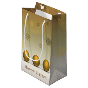 Modern Golden Easter Eggs Klein Cadeauzakje