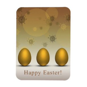 Modern Golden Easter Eggs Magneet