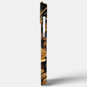 Modern Golden Flowers Initiaal minimaal Case-Mate iPhone Case (Achterkant / Links)