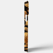 Modern Golden Flowers Initiaal minimaal Case-Mate iPhone Case (Achterkant / Rechts)