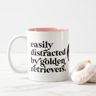 Modern Golden Retriever Hondenliefhebber One Photo Tweekleurige Koffiemok