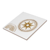 Modern Golden Starburst Medallion Tegeltje (Zijkant)
