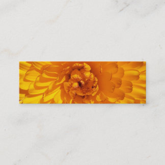 Modern Golden Yellow Marigold Flower Mini Visitekaartje