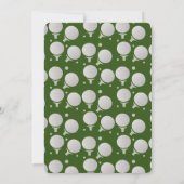 Modern Golf Balls Birthday Party Green Kaart (Achterkant)