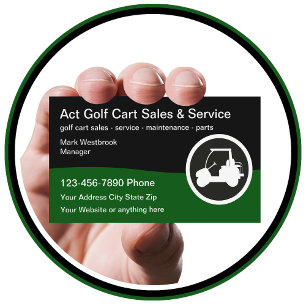 Modern Golf Cart Dealer Visitekaartje