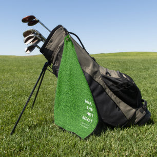 MODERN GOLF DAD VADERDAG DRIVE CHIP STELT GROEN GOLFHANDDOEK