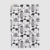Modern Golf Equipment and Accessoires Pattern Golfhanddoek (Voorkant)