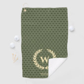 MODERN GOLF VADERDAG ARMY GREEN MONOGRAM GOLFHANDDOEK (Insitu)