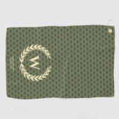 MODERN GOLF VADERDAG ARMY GREEN MONOGRAM GOLFHANDDOEK (Horizontaal)