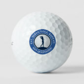 Modern Golfer Blue Funny Women’s Gift Set Golfballen (Voorkant)