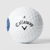 Modern Golfer Blue Grappige Dames Cadeaubox Golfballen (Logo)