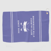 Modern Golfer Monogram Golf Clubs Periwinkle Golfhanddoek (Horizontaal)