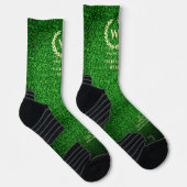 MODERN GOLFER MONOGRAM GRASS GREEN LUCKY GOLF SOKKEN (Rechts)