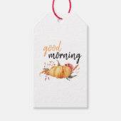 Modern Good Morning Pumpkin Quote Cadeaulabel (Voorkant)