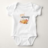 Modern Good Morning Pumpkin Quote Romper (Voorkant)