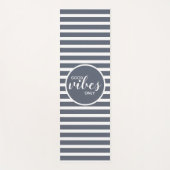 Modern Good Vibes Only Blue Stylish Typografie Yogamat (Voorkant)