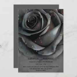 Modern Gothic Black Roos Moody Elegant Handfasting Kaart