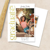 Modern Goud Afstuderen 2-foto Collage Afstuderen Aankondiging