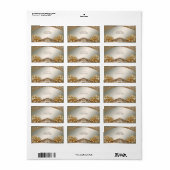 Modern Goud Bloemen Adres Label (Full Sheet)