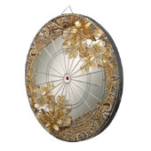Modern Goud  Bloemen Dartbord (Voorkant Rechts)