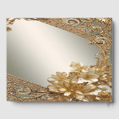 Modern Goud  Bloemen Gastboek Gastenboek (Achterkant)