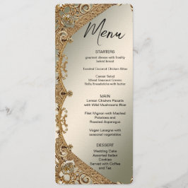 Modern Goud  Bloemenmenu Menu