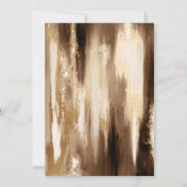 Modern Goud & Donker Abstract Waterverf Bruiloft Kaart (Achterkant)